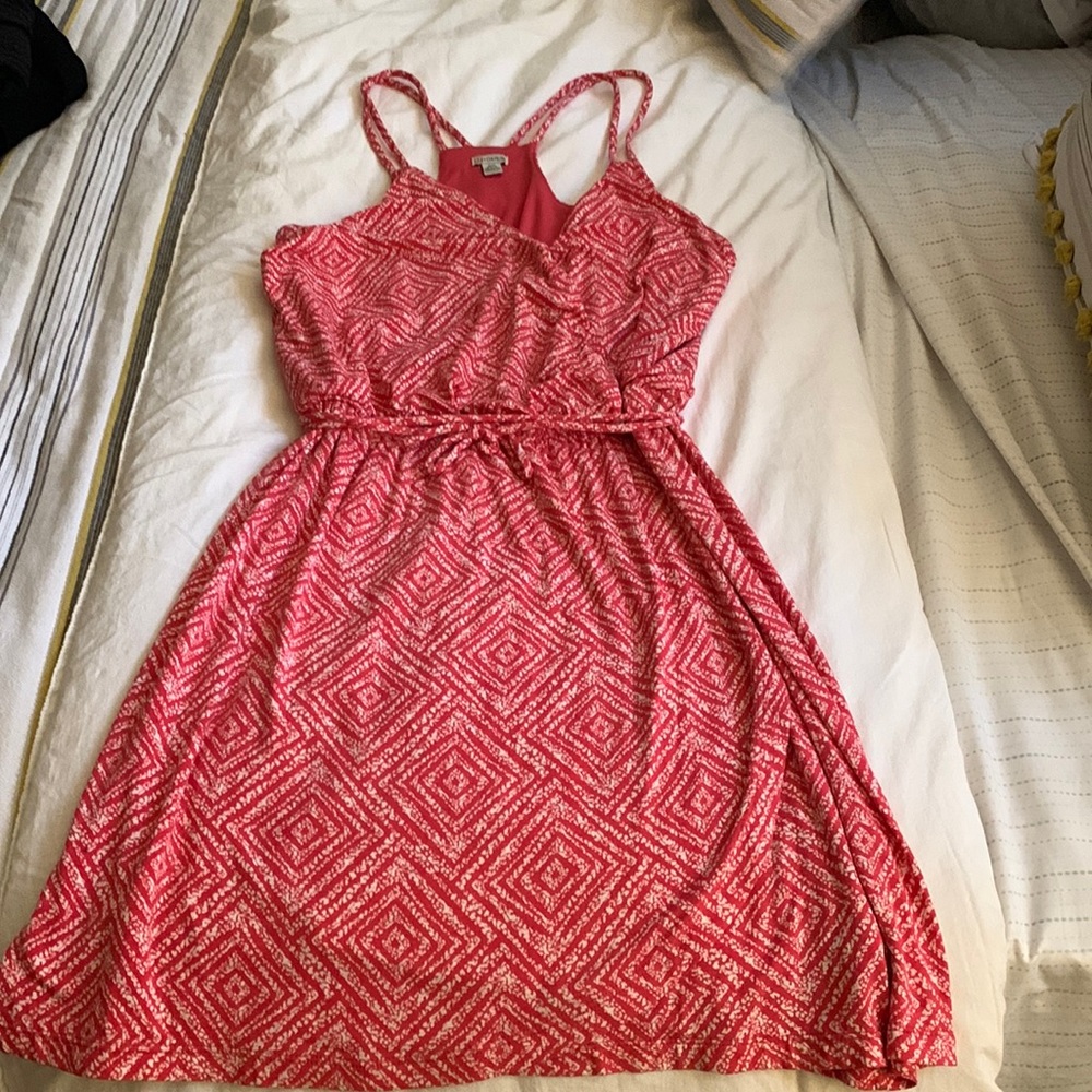 Pink coral, mini dress.